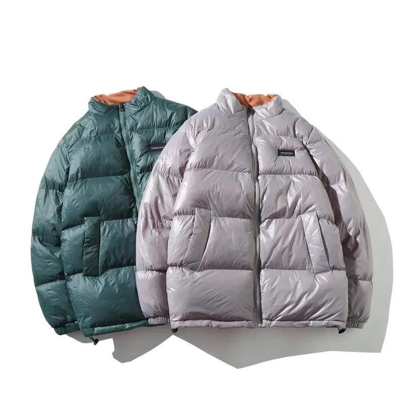 Winter Light Stand-up Collar Padded Jacket for Men and Women Korean Version Loose Plus Size Warm Cotton-padded Jacket Lovers