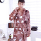 Men Large Size Bathrobe Pajama Dragon Print Robe Coat Water-absorbent Quick-drying Home Clothes Long