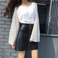 Net Yarn Sleeve Womens Loose Thin Flared Sleeves Tops Blouse Casual Round Collar Pullover T-Shirt