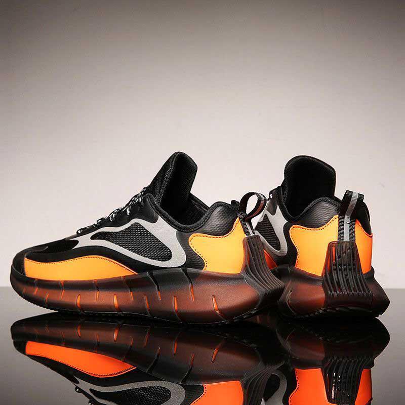 Plus Size 39-46 Men Sneakers Luminous Running Basketball Shoes Breathable Shockproof Non-slip Comfortable Shoes Deodorant Tactical Boots