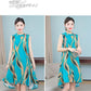 Cotton Silk Dress Female Summer Mother Sleeveless Mid-length Loose Large Home Night Skirt Beach Skirt