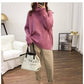 Loose Turtleneck Long-sleeved Sweater Women's Autumn and Winter Knitted Solid Color Sweater