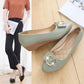 Women's Wedge Heel Spring and Autumn Round Toe All-match Comfortable Slip-on Leather Shoes