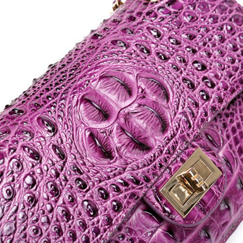 Real Crocodile Leather Handbags Leather Handbags Fashion Shoulder Bag Short Chain Messenger Bag