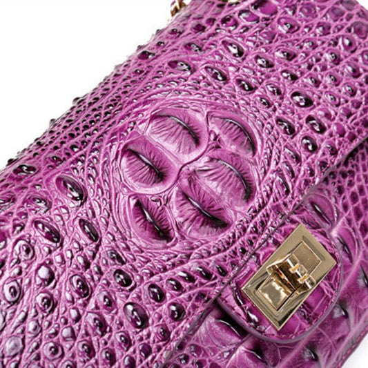 Real Crocodile Leather Handbags Leather Handbags Fashion Shoulder Bag Short Chain Messenger Bag