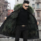 Winter Fashion Men's Parker Jacket Men's Coat Raccoon Fox Fur Liner Fur Mid-length Removable Winter Clothing