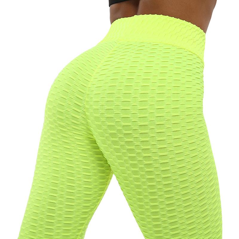 Women's Buttocks Jacquard Yoga Pants Sports Hip Leggings Fitness Pants Running Gym Training Running Trousers
