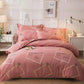 Four Seasons Simple Embroidery Four-piece Household Thickening Brushed Duvet Cover Dormitory Bedding Set