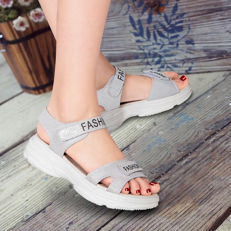 Sandals Ladies Students Korean Version  Roman Shoes Flat College Style Wild Summer Fashion Comfortable  Breathable