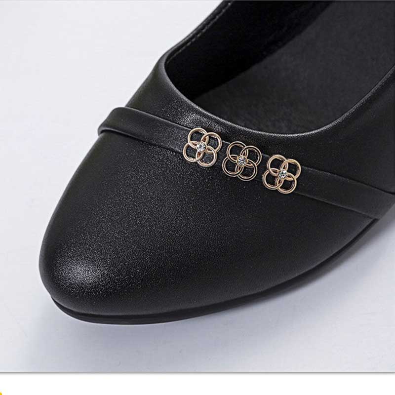 Ladies Moccasins Casual Shoes Flats Slip-On Comfort Flats Loafers Belt Buckle Decorations