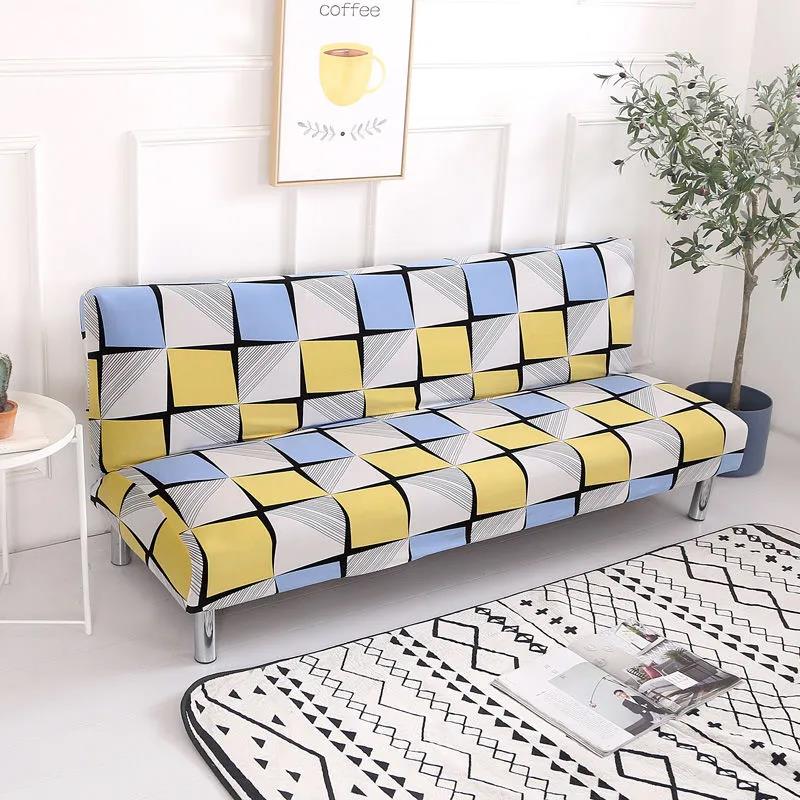 Sofa Cover Cover Modern Simple Folding Sofa Bed Cover Elastic All Inclusive Universal Armless Sofa Cover