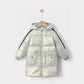 Children's Down Jacket Mid-length White Duck Down Jacket for Boys and Girls Thick Warm Shiny Disposable Hooded Cotton Jackets