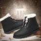 Men's Shoes Winter Plus Velvet Thick Warm Cotton Shoes Men's Casual Leather Cotton Shoes Non-slip Board Shoes Martin Boots