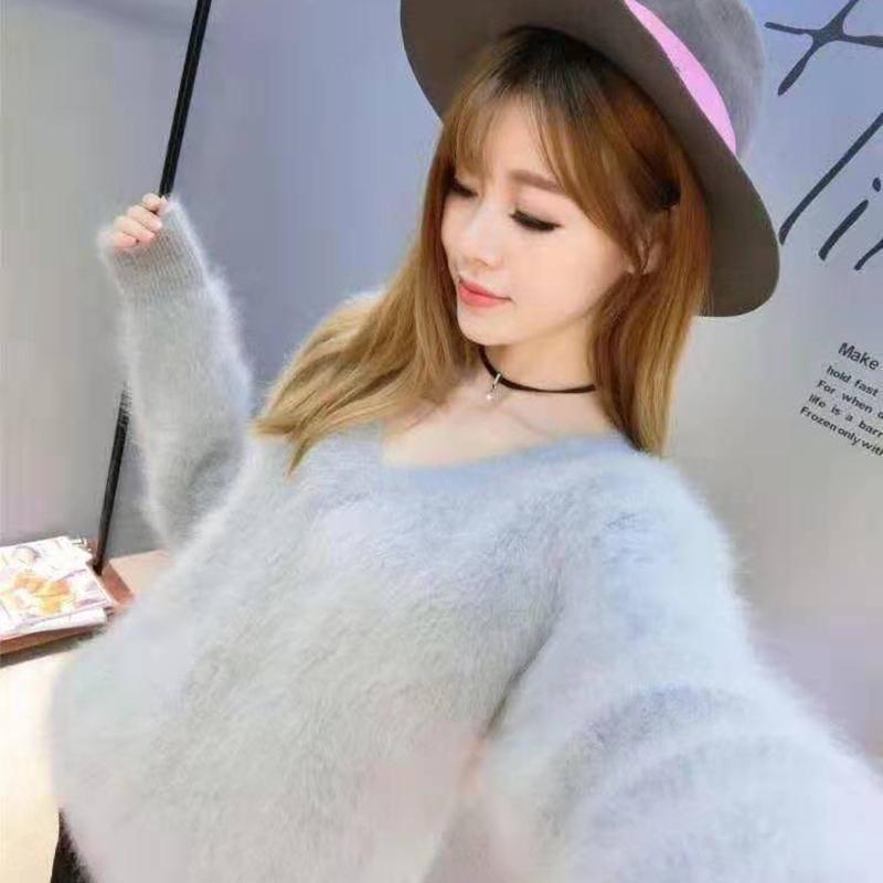 High Quality Fashion Women's Sweater Winter Loose Lazy Pullover Thick Base Sweater Waterproof Mink Velvet Women's Coat