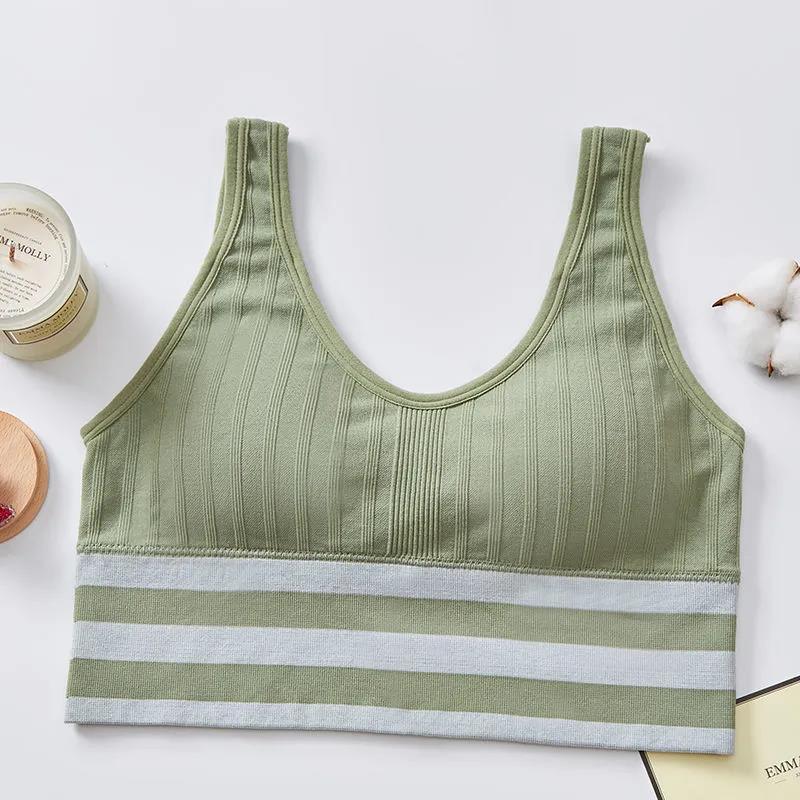 U-shaped INS Style Running Shockproof Gather Fitness Anti-sagging Thin Threaded Bottoming Sports Underwear Bra