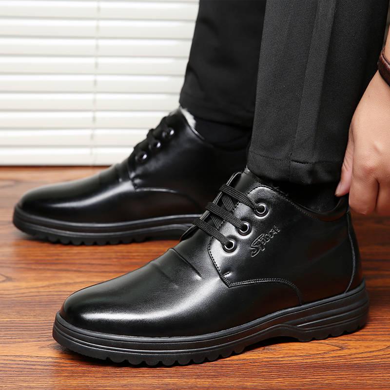 Leather Shoes Men Waterproof Boots Men Casual Shoes Fashion Ankle Boots for Men Winter Men Boots
