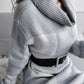 Sweater Women's Turtleneck Plaid Pullover Knitwear European and American Style Fluffy Casual Top Trendy Sweater Dress Jumper