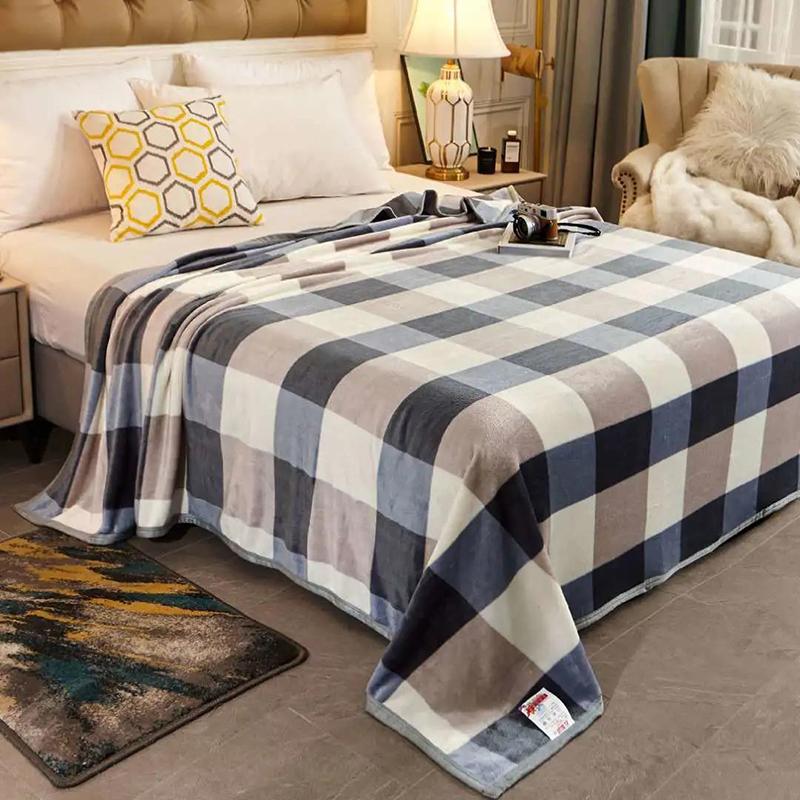 Coral Fleece Blanket One-piece Single Double Quilt Blanket Winter Thickening Warm Blanket Student Dormitory Plush Quilt