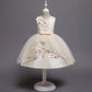 Kids Elegant Pearl Cake Princess Dress Girls Dresses for Wedding Evening Party Embroidery Flower Girl Dress Girl Clothes