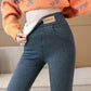 Super Thick Lamb Velvet Leggings Women's Outer Wear Winter Plus Velvet Thick Plus Size High-waist Slim-leg Pants Warm Cotton Trousers