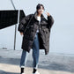 Winter Mid-length Loose Cotton Coat Ins Style Solid Color Casual Jacket Stand Collar Thickened Female Coat