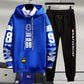 WTEMPO Spring & Fall Trend Pullover Suit Men Sports Suit Hooded Sweater and Casual Pants Campus Clothing