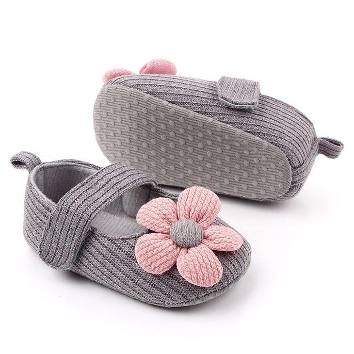 Baby Shoes Spring Cute Baby Girl Anti-Slip Casual Walking Shoes Flower Decoration Sneakers Soft Soled Baby Prewalker