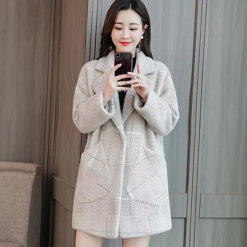 Woolen Coat Women Autumn and Winter Mid-length Slim and Thin Short Double-sided Woolen Coat