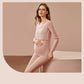 Pregnant Women's Seamless Thermal Underwear Set, Breastfeeding Autumn and Winter Plus Cashmere Pregnancy and Postpartum Nursing Pajamas