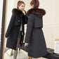 Women's Winter Mid-length Padded Coat Korean Version of The Big Fur Collar Padded Jacket Winter Coat