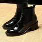Autumn and Winter Boots Flat Square Toe Fashion Boots Korean Thick-heel Martin Boots