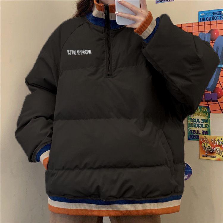 Cotton Clothes Ins Winter Korean Version of The Loose Harajuku Style Student Bread Clothes Quilted Jacket Sweater Jacket Women