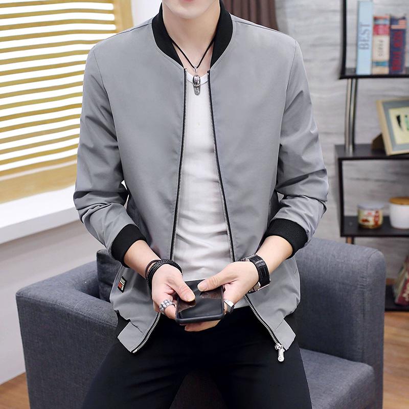 Plus Size Autumn Men's Jackets Fashion Coats Male Casual Slim Baseball Collar Bomber Jacket Men Coat
