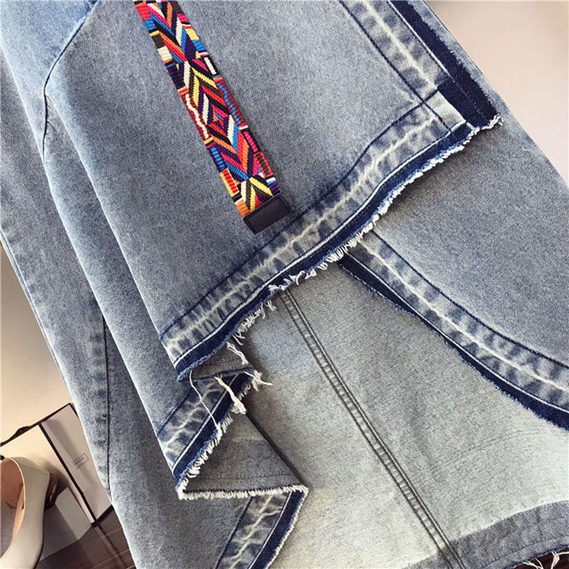 Fashion  2 Piece Set Skirt and Tops Plus Size Women Summer Pleated Short-sleeve Shirt Asymmetric Denim Skirt Two-piece Set