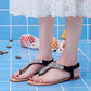2020 Summer Korean Version of The Flip-flop Sandals Female Flat Bottom Student Casual Fashion Sexy Beach Shoes Fairy Slip