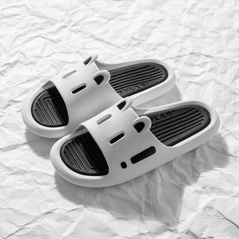 Summer Slides Women House Slippers Cute Cartoon Thick Bottom Floor Flat Home Shoes Bathroom Non-slip Home Slippers