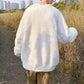 Winter Lamb Velvet Sweater Men's Round Neck Loose Plus Velvet Thick Warm Top