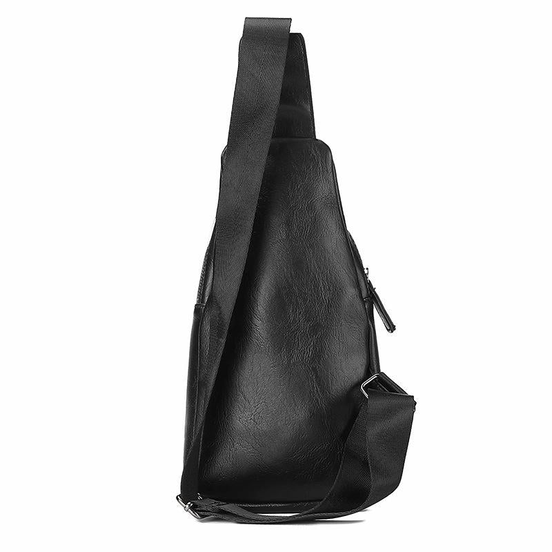 Shoulder bag men's pu leather mobile phone bag chest bag outdoor riding sports Messenger bag
