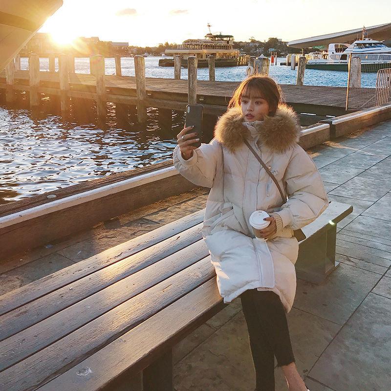 Winter Sisters Wear Student Down Padded Jacket Women Korean Mid-length Thick Fur Collar Padded Jacket