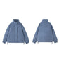 Small Short Down Padded Jacket Women Loose Haze Blue Padded Jacket Thickened Padded Jacket