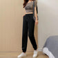 Gray Sweatpants Women's Trousers Spring and Summer Thin Spring and Autumn Casual Black Nine-point Loose-fitting Trousers