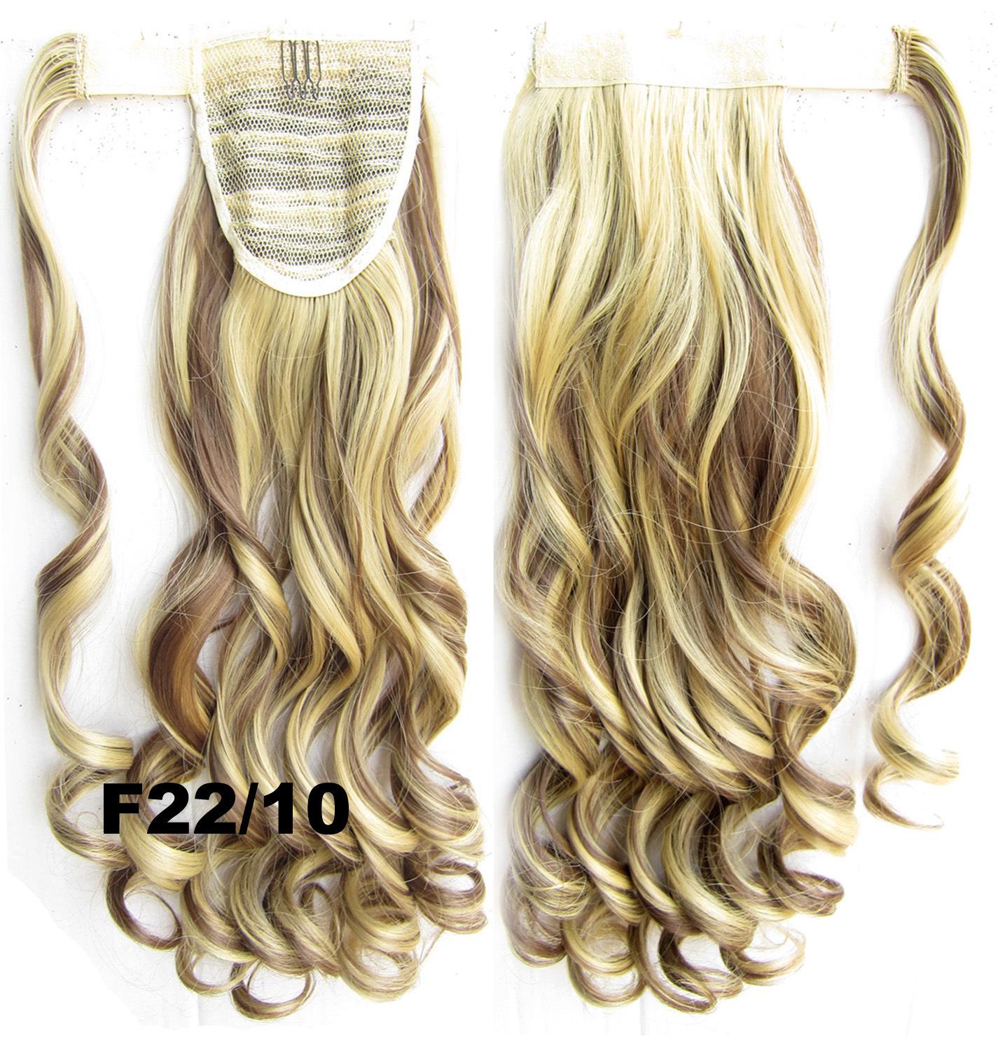 Long Wavy Wrap Around Clip In Ponytail Hair Extension Synthetic Natural Wave Pony Tail Brown Wigs