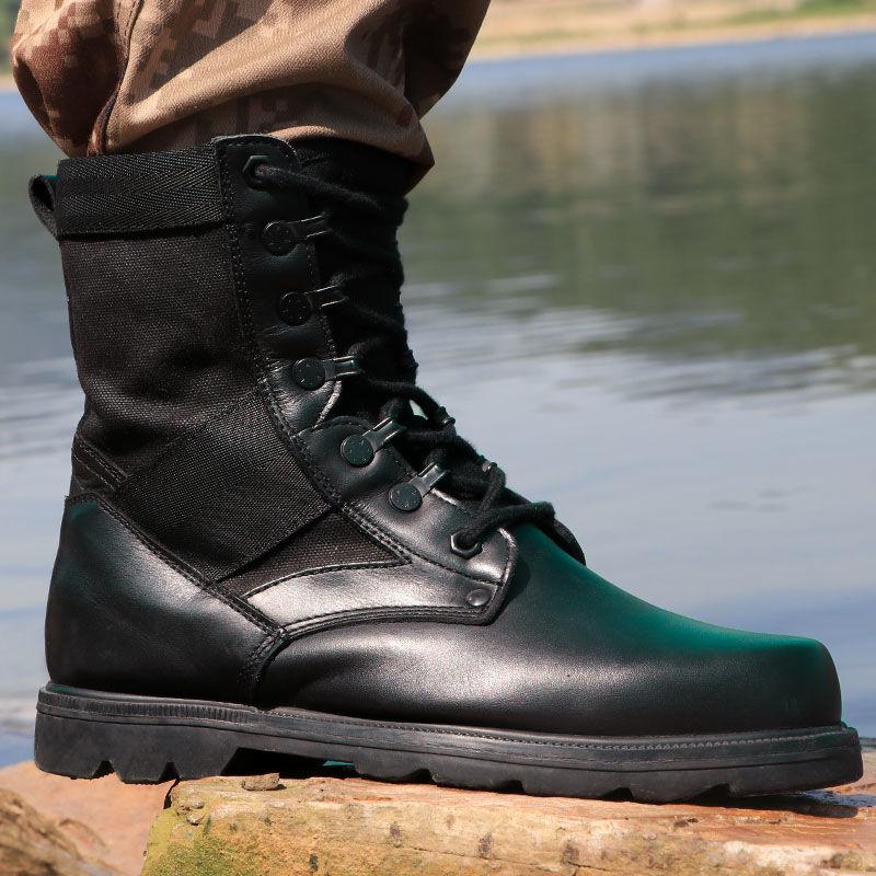 Outdoor non-slip shock absorber boots men's boots large size combat boots military boots winter