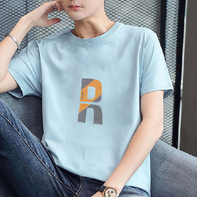 Summer Thin Short-sleeved T-shirt New Men's Upper Clothes Loose Cotton T-shirt
