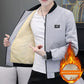 Winter Plus Velvet Thickening Men's Youth Thin Slim Casual Fashion Trend Stand-up Collar Jacket