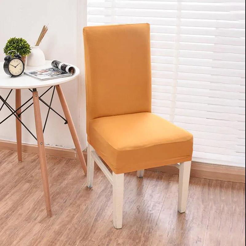 Plain Color Chair Cover Spandex Stretch Elastic Wedding Banquet Chair Covers Dining Seat Cover