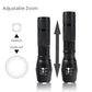Portable LED Flashlight Multifunction Torch Zoomable 5-Mode Waterproof+18650 Battery+Charger+Kit