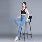 Large Size Nude Yoga Pants Women's Tight-fitting Outer Fitness Pants, High-waisted Butt-lifting Cropped Trousers