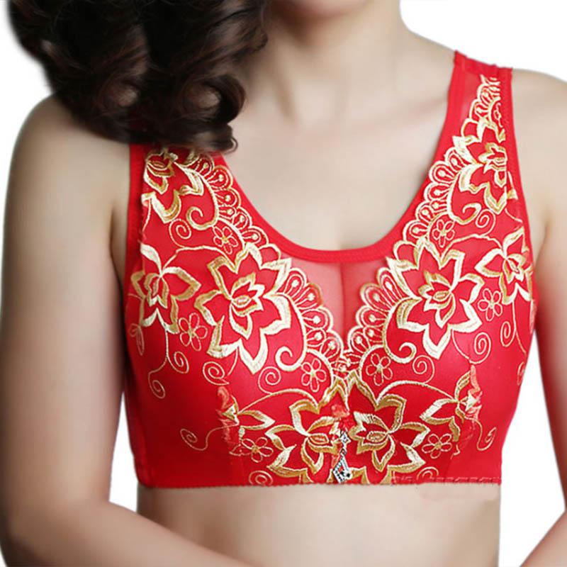 Women Beautiful Back Large Size Bra Without Steel Ring Thin Sexy Full Cup Vest Style Gather Breathable Fashion Bra