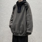 High-necked Hooded Sweater Men's Autumn and Winter Warmth and Velvet Thick All-match Loose Jacket